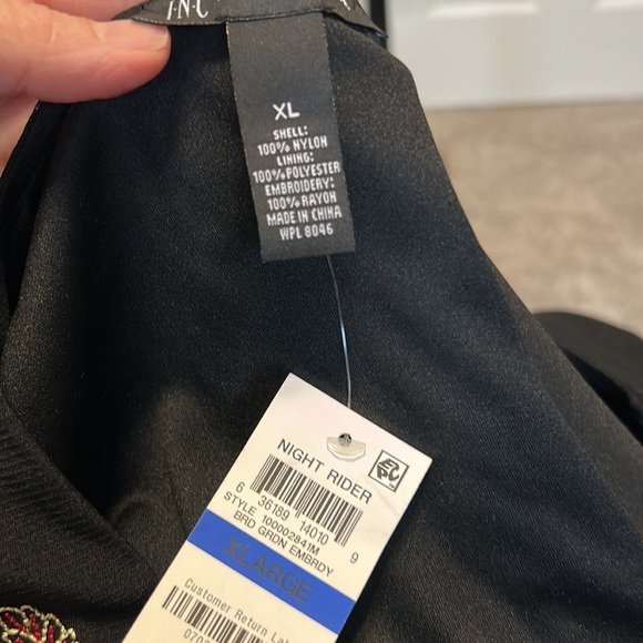 INC Floral Embroidered Black Dress - Picture 4 of 4